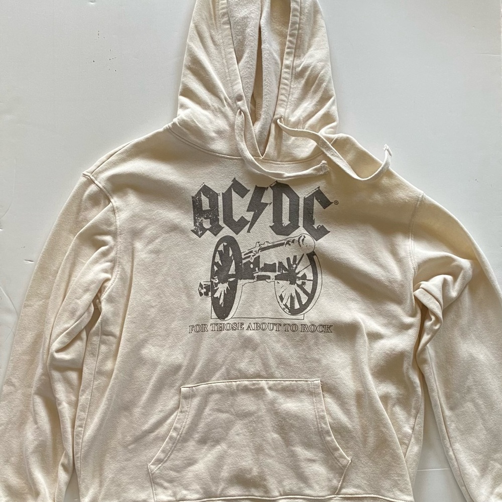 AC/DC cream hoodie